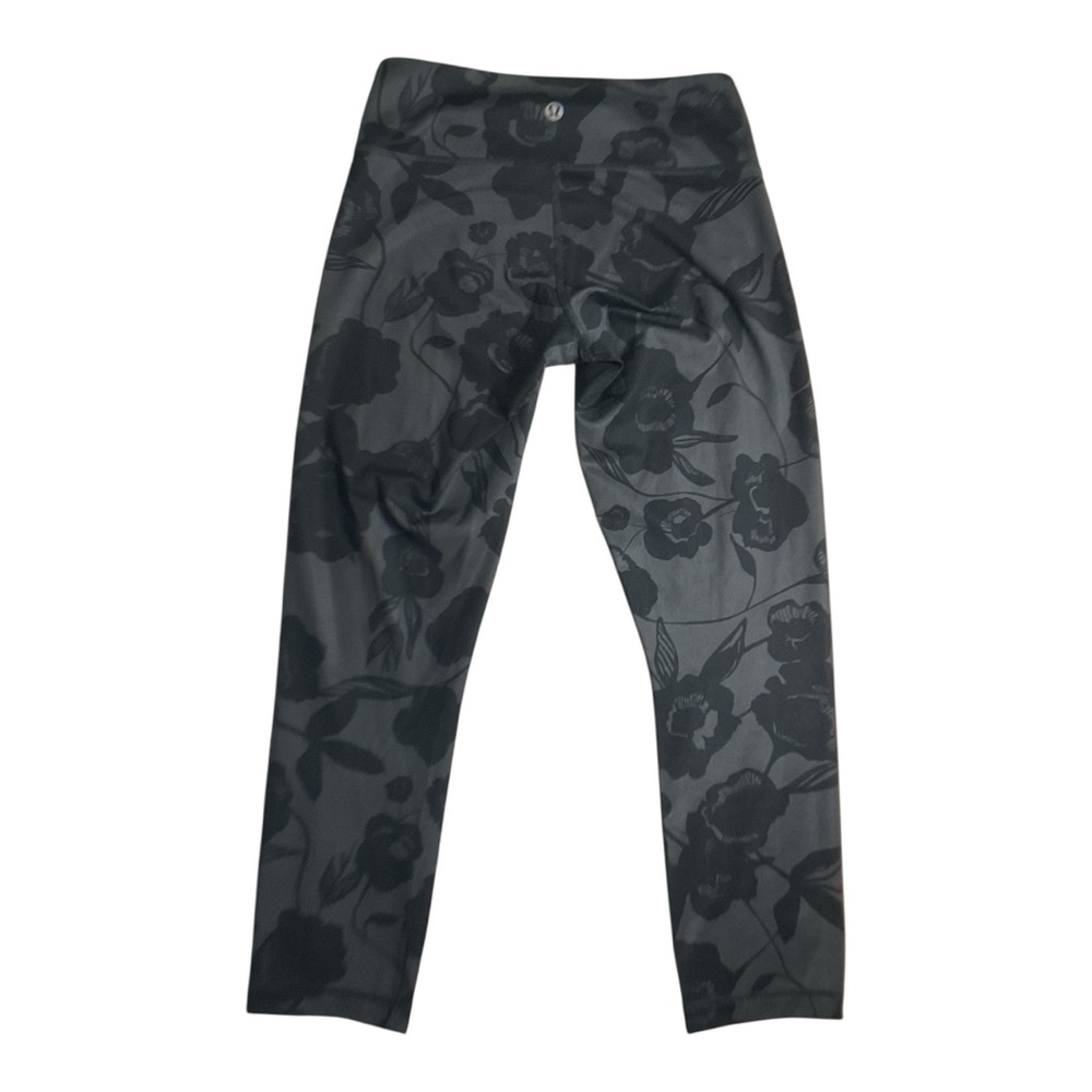 Lululemon Black Floral Leggings Sz. 2